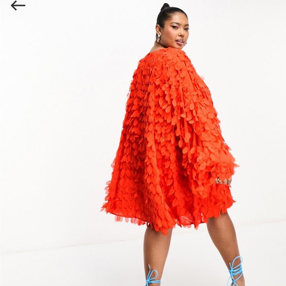 ASOS Edition Curve Petal Batwing Mini Dress - Picture 5 of 5